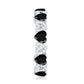 Genuine Black Onyx and Diamond Heart Wedding Band
