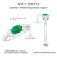 Anillo de compromiso de esmeralda talla ovalada de 0,7 quilates con diamante
