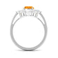 1 Carat Oval Fire Opal Cocktail Engagement Ring with Moissanite