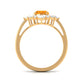 1 Carat Oval Fire Opal Cocktail Engagement Ring with Moissanite