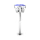 0.6 Carat Marquise Tanzanite Solitaire Ring with Scatter Diamond