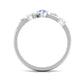 0.6 Carat Marquise Tanzanite Solitaire Ring with Scatter Diamond