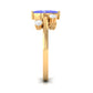 0.6 Carat Marquise Tanzanite Solitaire Ring with Scatter Diamond