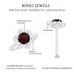 Certified Natural 2.3 Carat Garnet Flower Engagement Ring with Diamond