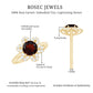 Certified Natural 2.3 Carat Garnet Flower Engagement Ring with Diamond