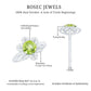 2 Carat Natural Peridot Flower Engagement Ring with Diamond