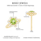 2 Carat Natural Peridot Flower Engagement Ring with Diamond