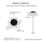 Natural 2.6 Carat Black Spinel Flower Engagement Ring with Diamond