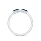 Pear Shape London Blue Topaz Infinity Promise Ring with Diamond