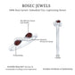 Real Garnet 2 Stone Infinity Promise Ring with Diamond