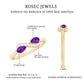 Pear Shaped Amethyst Infinity Promise Ring with Diamond