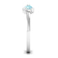 0.7 Carat Pear Aquamarine Infinity Promise Ring with Diamond