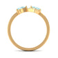 0.7 Carat Pear Aquamarine Infinity Promise Ring with Diamond