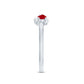 Natural Pear Shape Ruby Toi Et Moi Promise Ring with Diamond