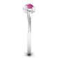 Pink Tourmaline Infinity Promise Ring with Diamond