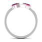Pink Tourmaline Infinity Promise Ring with Diamond