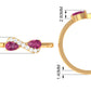 Pink Tourmaline Infinity Promise Ring with Diamond