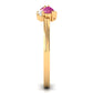 Pink Tourmaline Infinity Promise Ring with Diamond