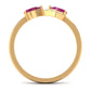 Pink Tourmaline Infinity Promise Ring with Diamond
