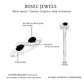 Natural Black Spinel Diamond 2 Stone Promise Ring in East West Style