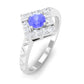 0.5 Carat Minimal Tanzanite and Diamond Ring