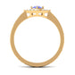 0.5 Carat Minimal Tanzanite and Diamond Ring