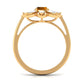 1 Carat Oval Cut Citrine Flower Engagement Ring with Diamond Stones