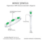 Genuine Emerald and Diamond Minimalist Half Eternity Ring