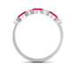 Natural Marquise Ruby Diamond Half Eternity Ring for Anniversary