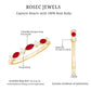 Natural Marquise Ruby Diamond Half Eternity Ring for Anniversary
