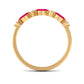 Natural Marquise Ruby Diamond Half Eternity Ring for Anniversary