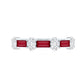 Ruby and Lab Grown Diamond Half Eternity Ring