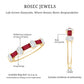 Ruby and Lab Grown Diamond Half Eternity Ring