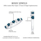 London Blue Topaz and Moissanite Heart Eternity Band