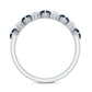 London Blue Topaz and Moissanite Heart Eternity Band