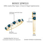 London Blue Topaz and Moissanite Heart Eternity Band