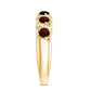 Genuine Red Garnet Diamond Half Eternity Ring for Anniversary