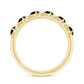 Genuine Red Garnet Diamond Half Eternity Ring for Anniversary