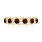 Genuine Red Garnet Diamond Half Eternity Ring for Anniversary