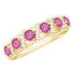 Designer Pink Tourmaline and Diamond Anniversary Ring
