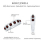 Natural Garnet Half Eternity Band with Diamond