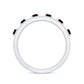 Natural Garnet Half Eternity Band with Diamond
