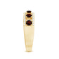 Natural Garnet Half Eternity Band with Diamond