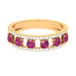 Pink Tourmaline Anniversary Ring with Diamond