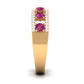 Pink Tourmaline Anniversary Ring with Diamond
