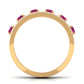 Pink Tourmaline Anniversary Ring with Diamond