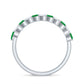 Genuine Marquise Emerald Diamond Half Eternity Ring for Wedding