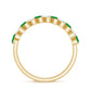 Genuine Marquise Emerald Diamond Half Eternity Ring for Wedding