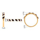 Certified Marquise Garnet Half Eternity Band with Diamond