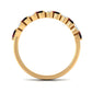 Certified Marquise Garnet Half Eternity Band with Diamond